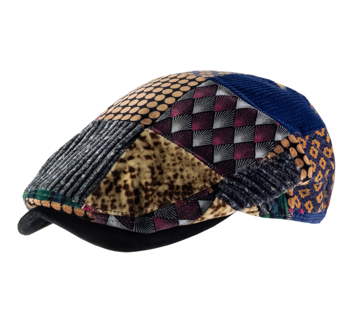 Béret patchwork velours