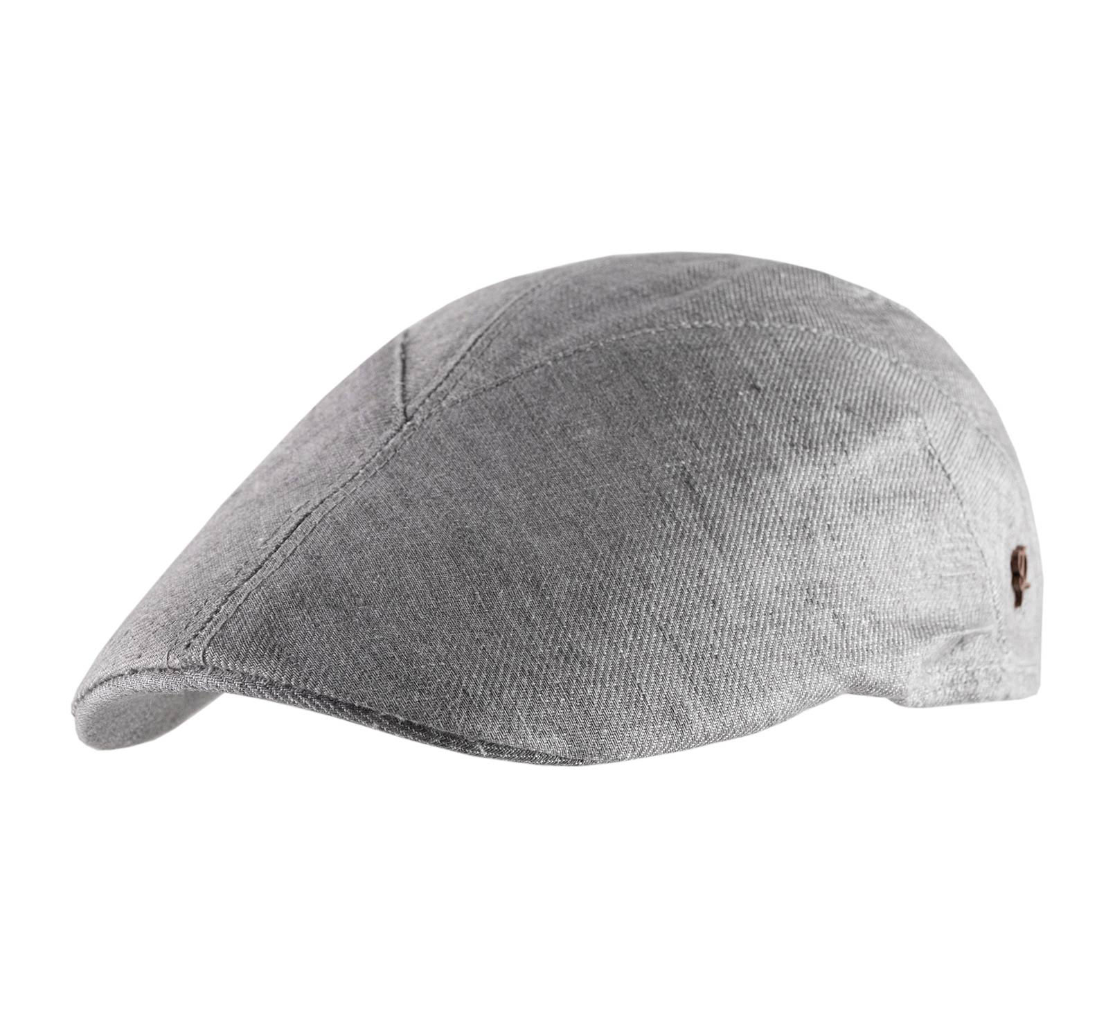 casquette bec de canard lin