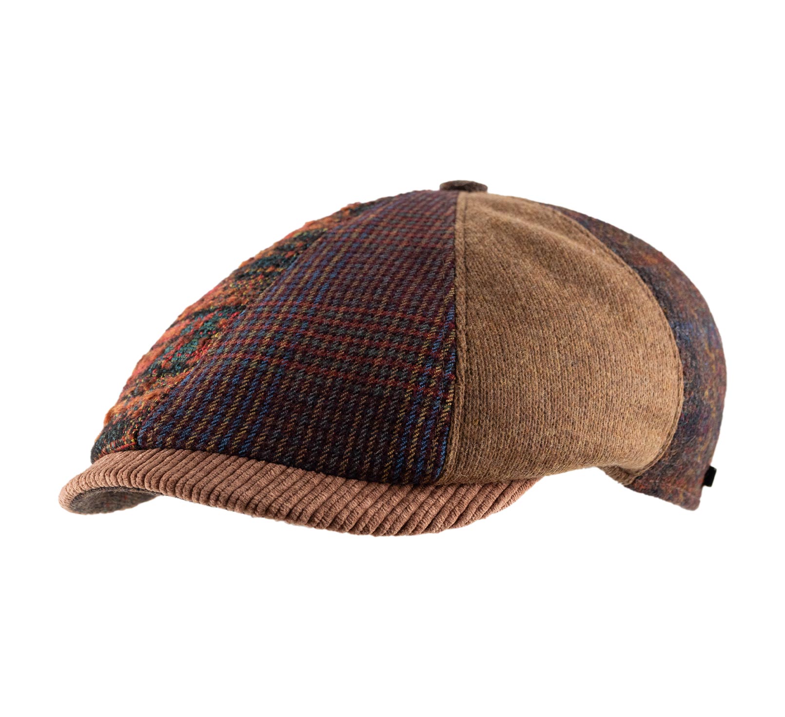 Casquette gavroche patchwork laine