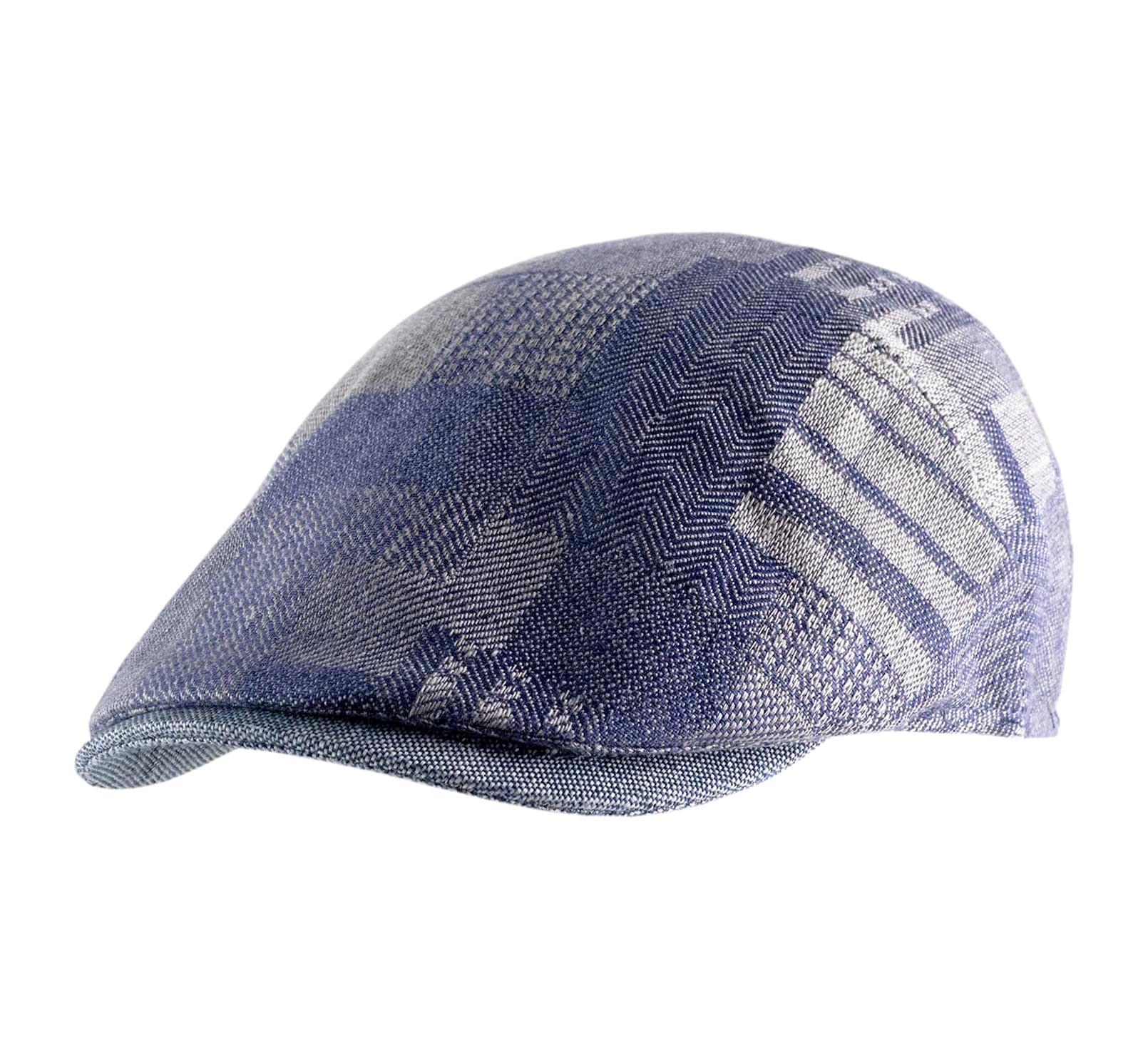 Casquette lin bleuté