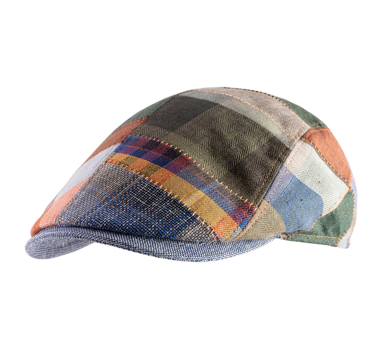 casquette patchwork lin