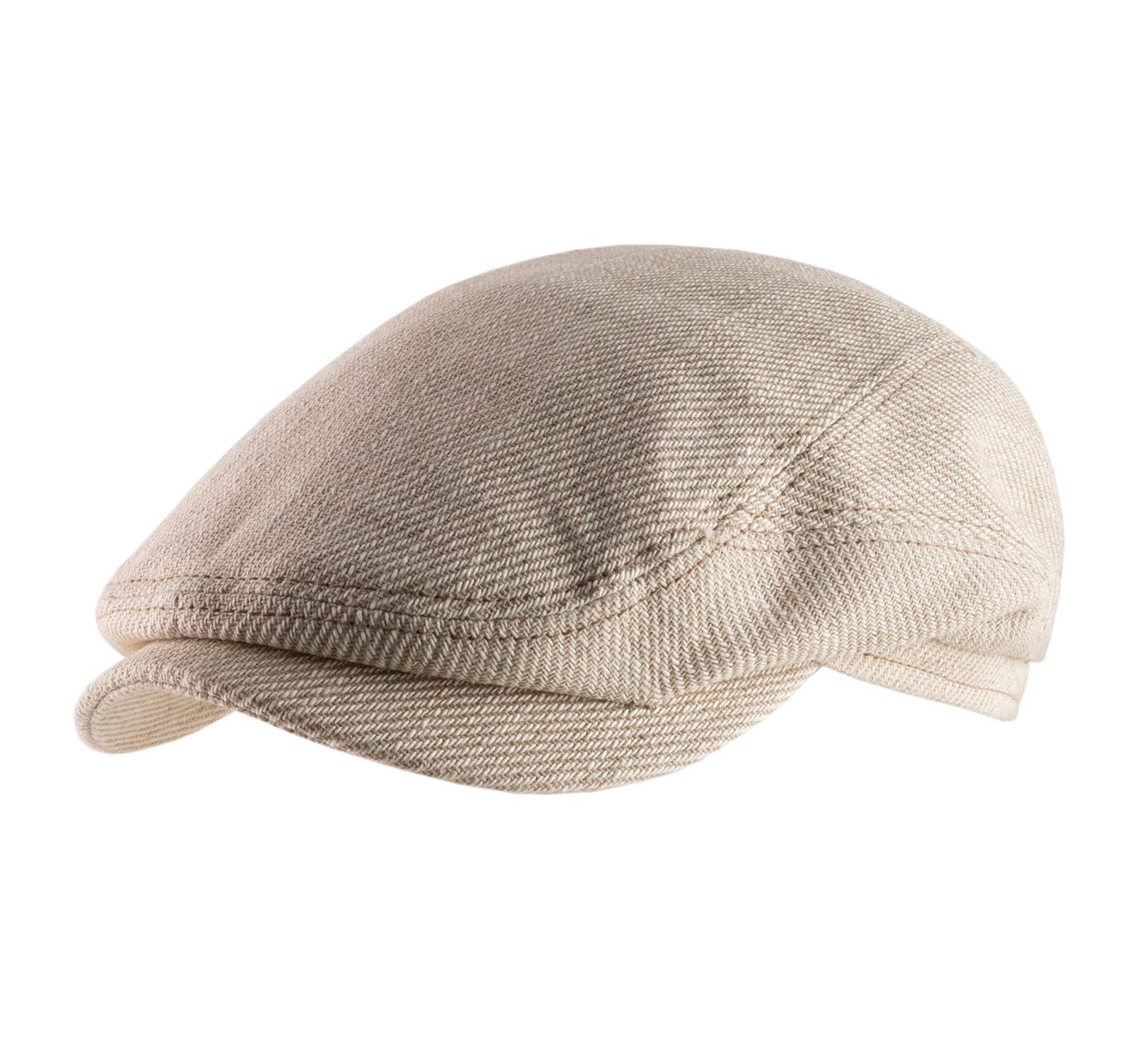 casquette plate coton lin