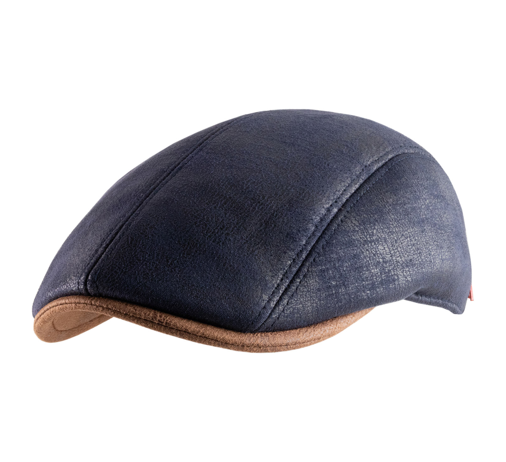 Casquette plate imitation cuir