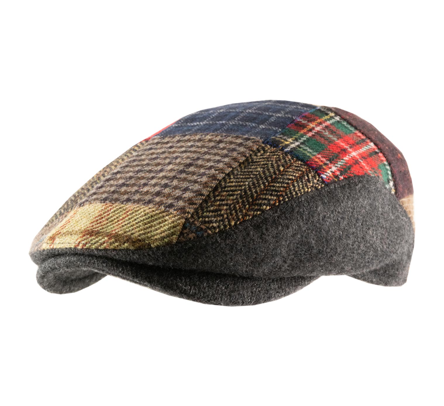 Casquette plate patchwork