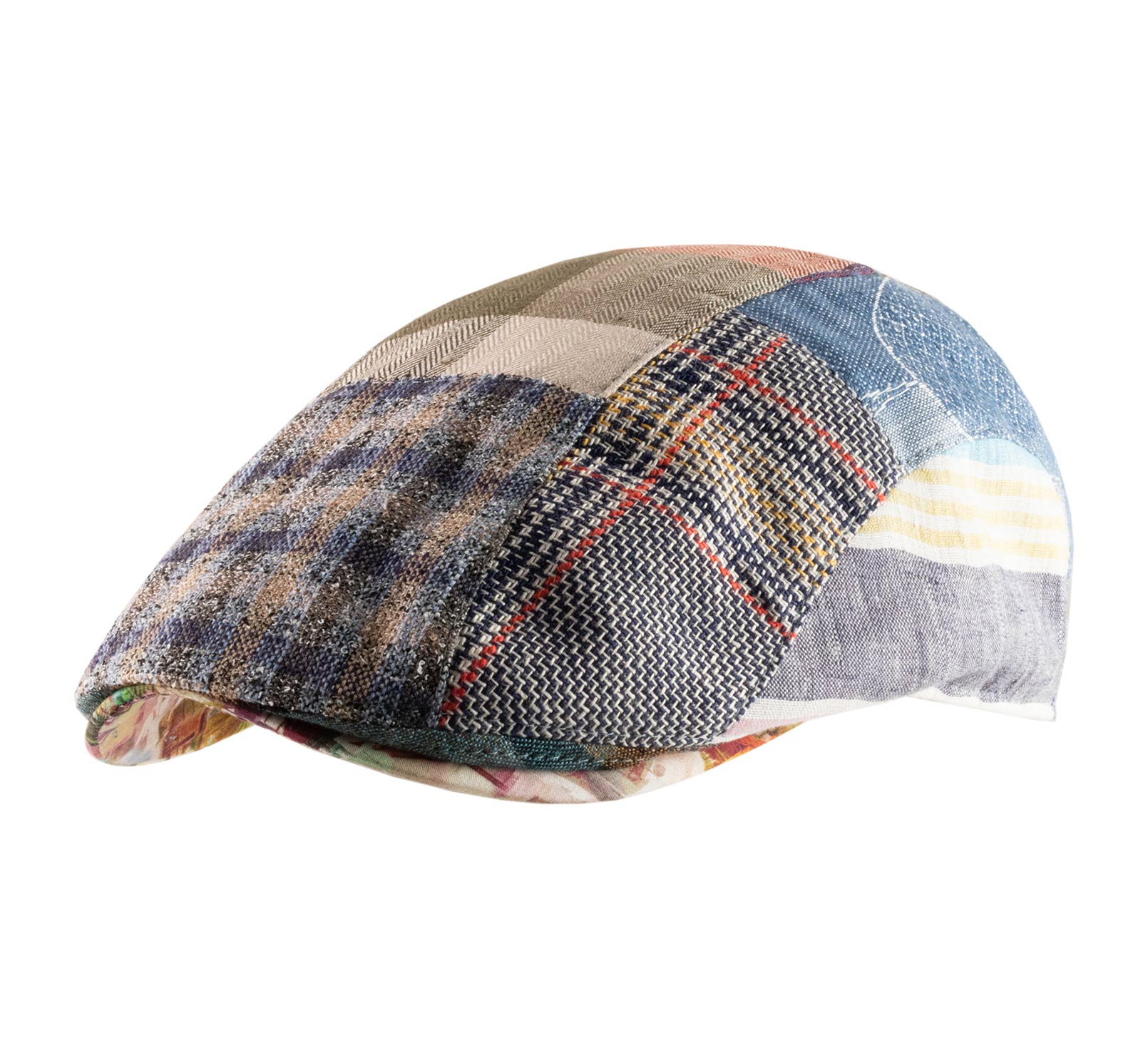 Casquette plate patchwork été