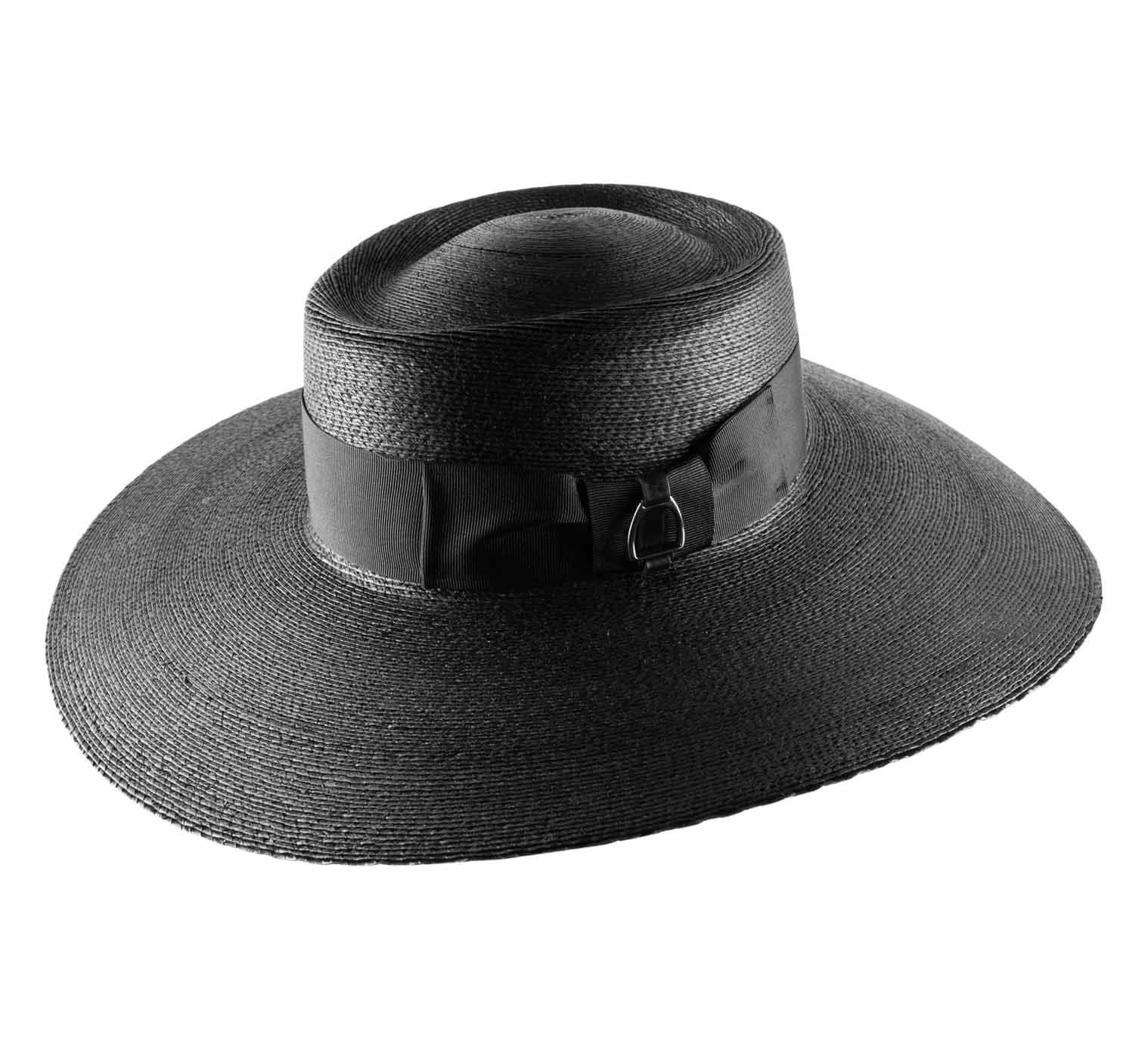 Chapeau paille large noir