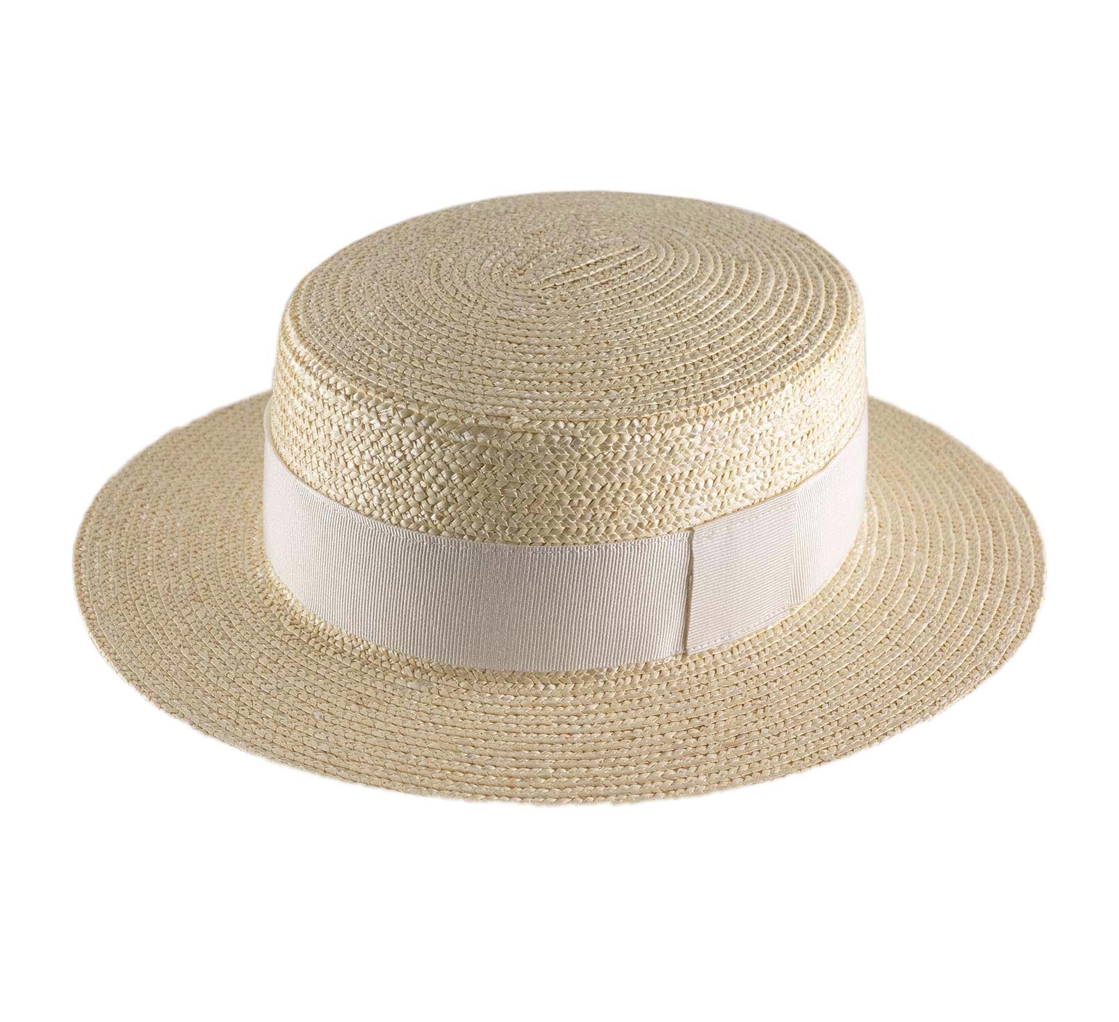 Chapeau canotier paille fine