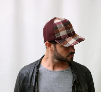 Casquette bordeaux Gianni