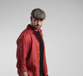 casquette Stetson kaki Cotton Twill Flat Cap