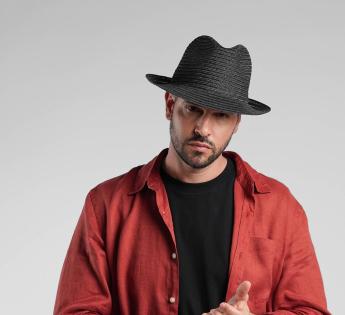 Chapeau paille élégant Trilby Abaca