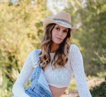 Chapeau de cow-boy paille Ava