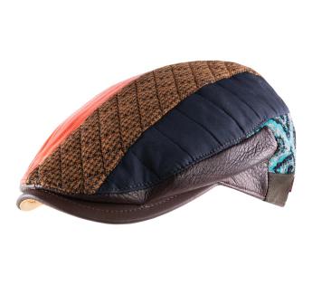 beret patchwork Camelo