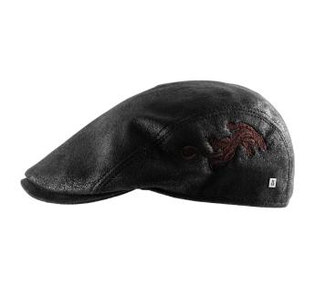 Casquette plate imitation cuir Fauve