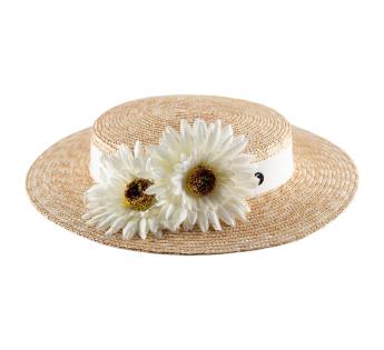Chapeau canotier à fleurs Paloma
