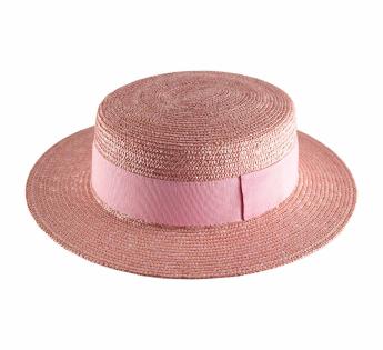 Chapeau Beige Canotier Luxe