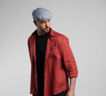 Casquette plate en lin Double Flatcap Linen