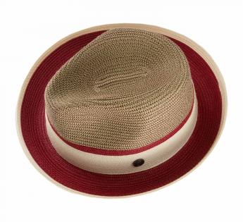 DASMARCA Chapeau De Paille Fedora Trilby Multicolore Bicolore