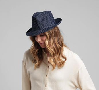 Chapeau paille élégant Trilby Abaca