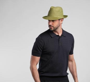 Chapeau paille élégant Trilby Abaca