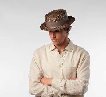 Chapeau canotier paille fine Canotier Luxe