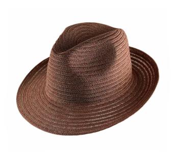 Chapeau paille élégant Trilby Abaca